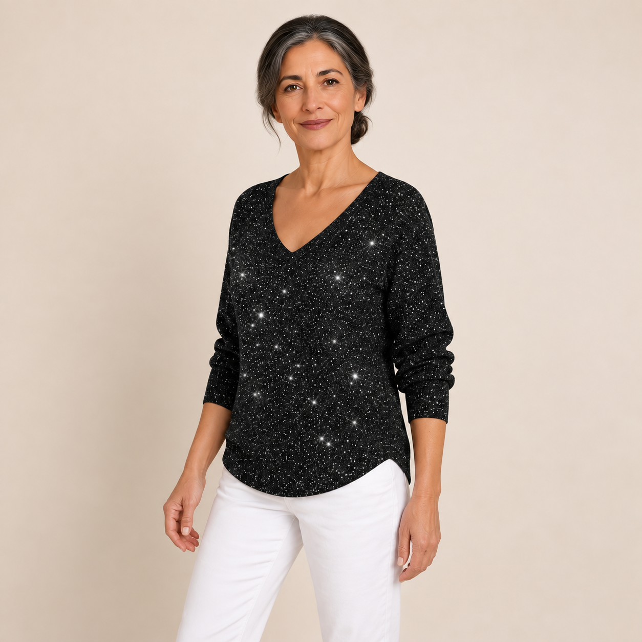 Cristina – Festlicher Pullover – Schwarz