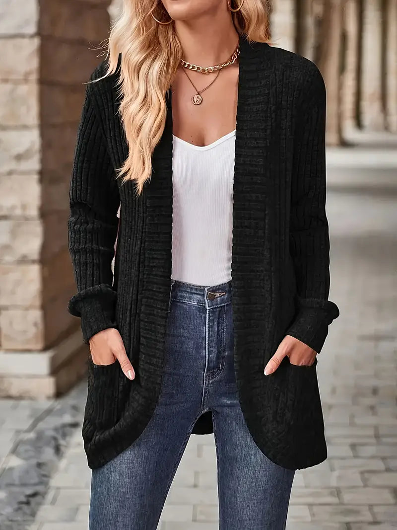 Neva | Eleganter lang-sleeved ribbed-Strickcardigan – Bild 6