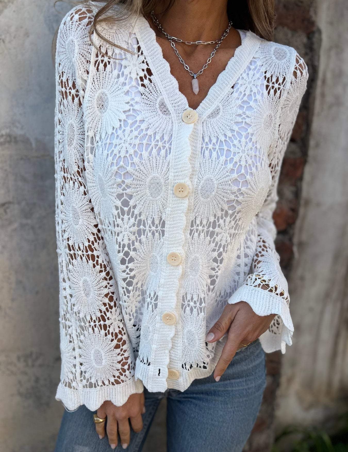 Nadia | Bequeme Spitze Cardigan – Bild 1