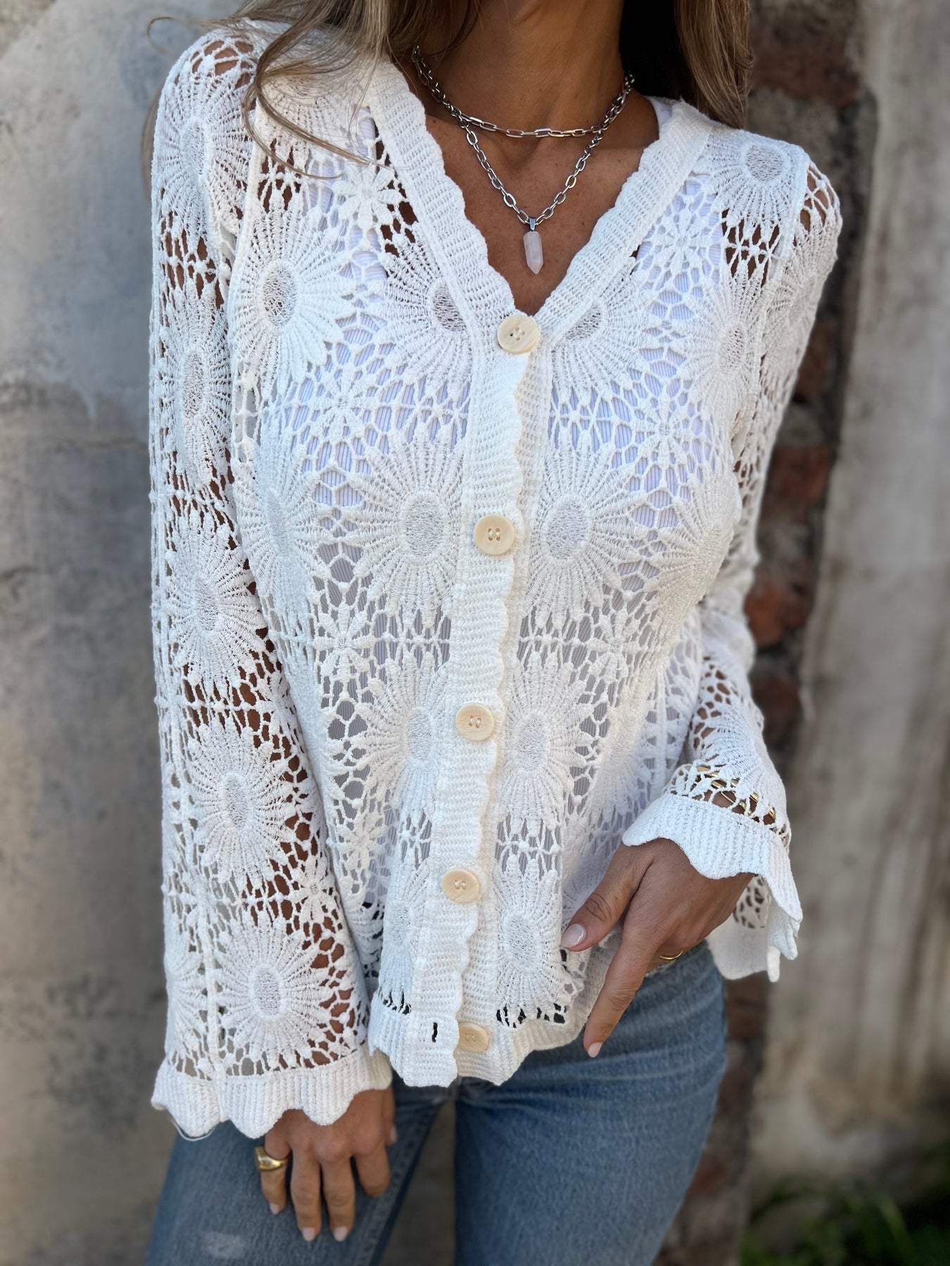 Nadia | Bequeme Spitze Cardigan – Bild 1