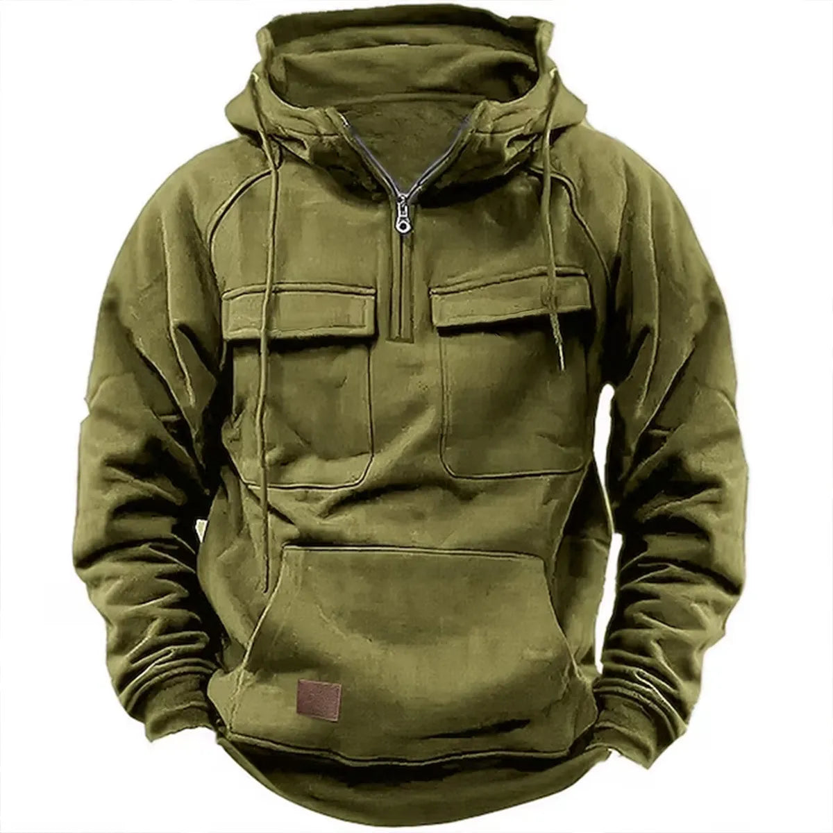 Alexandru-Ioan – Tough Guy Pullover vielseitig – Schwarz / Olivgrün – Bild 1