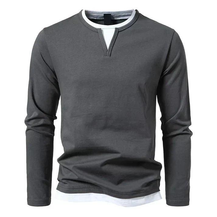 Damian – Premium Langarmshirt – Grau – Bild 1