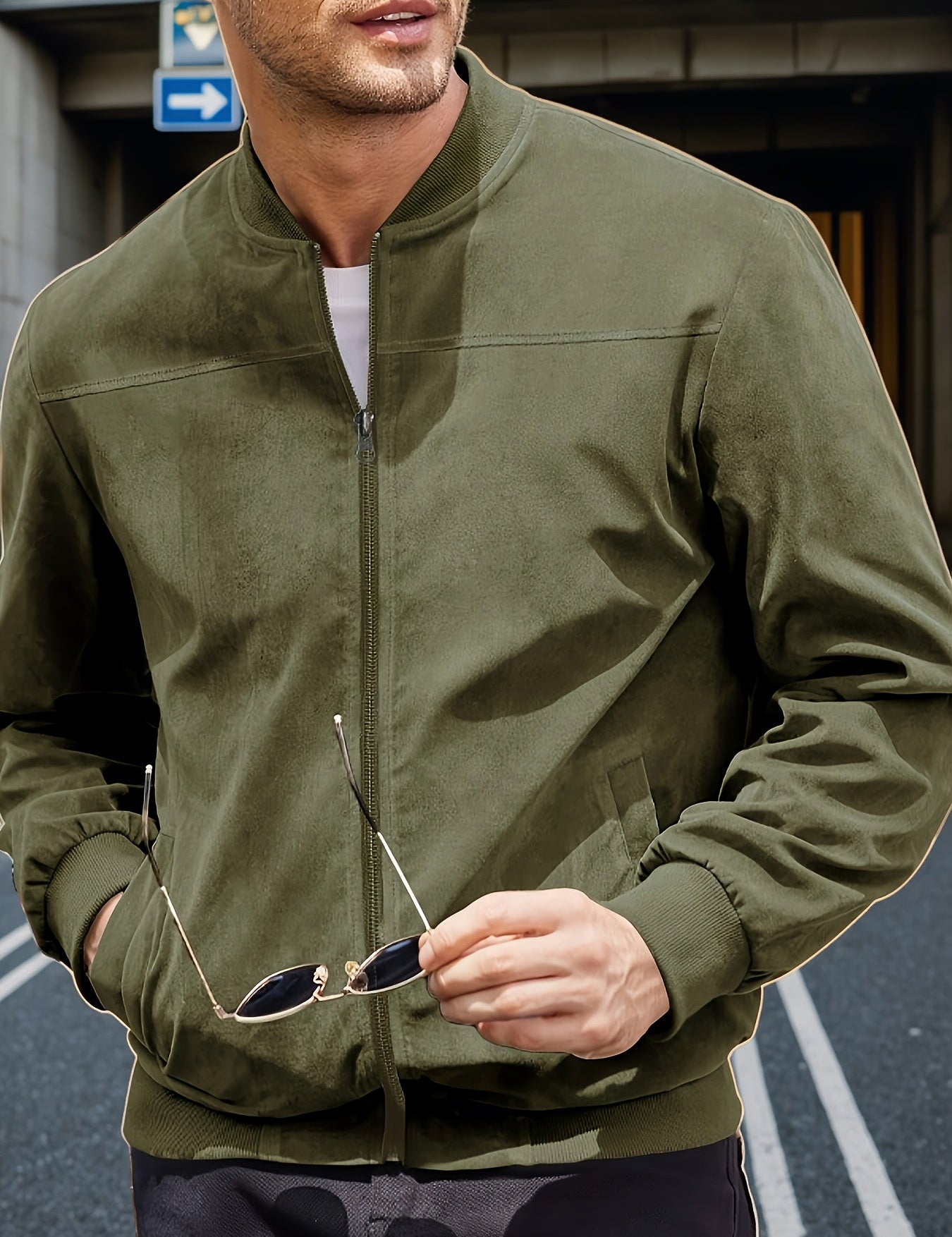Mason - Stylish Zip-Up Jacket Hellblau