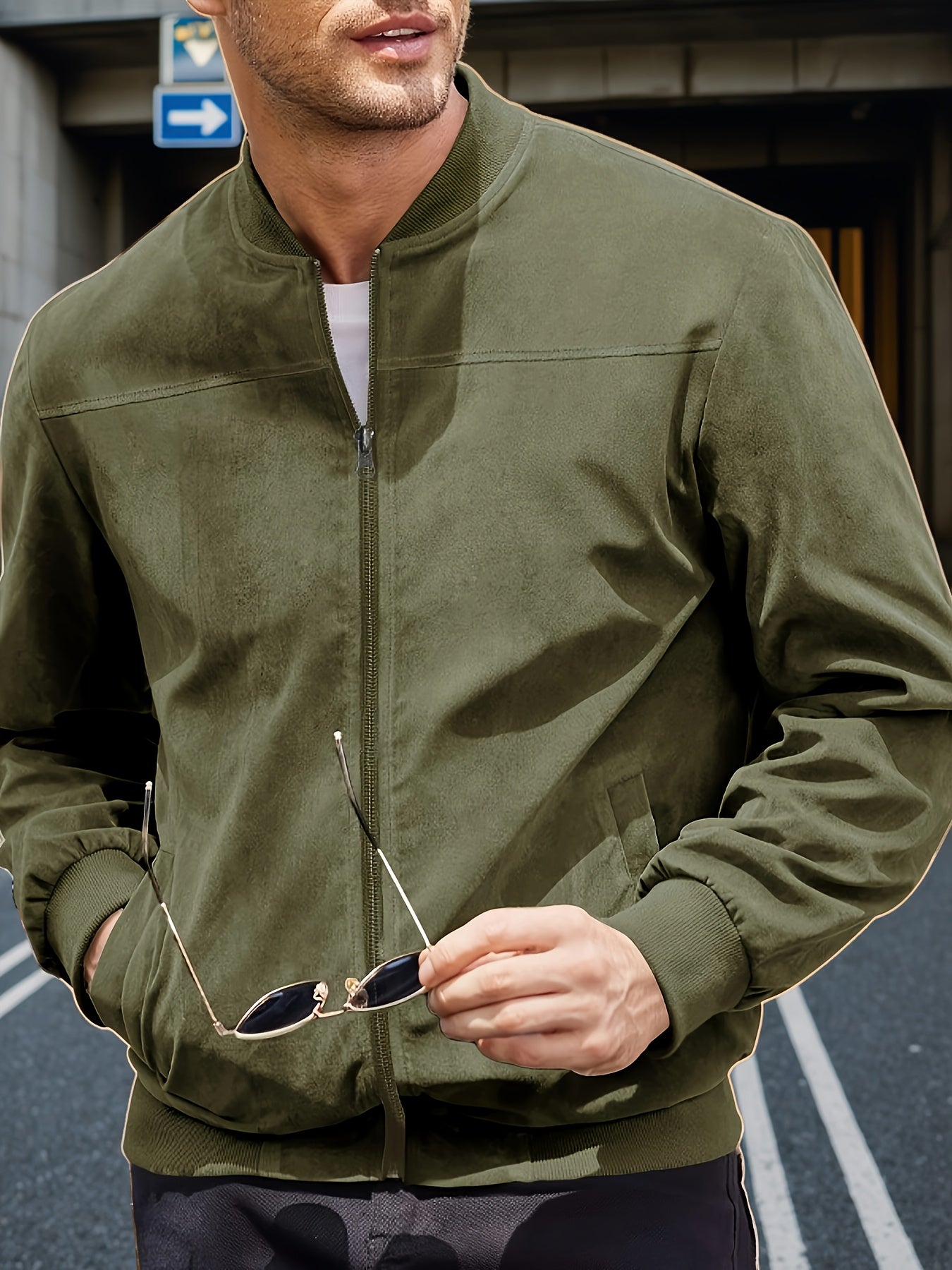 Mason - Stylish Zip-Up Jacket Hellblau