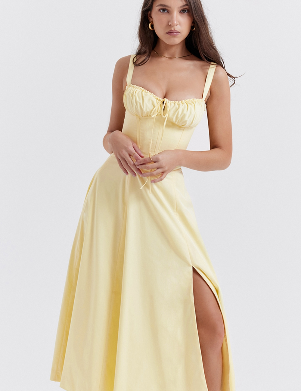 Zoe | Midi-Kleid mit romantischem Korsett