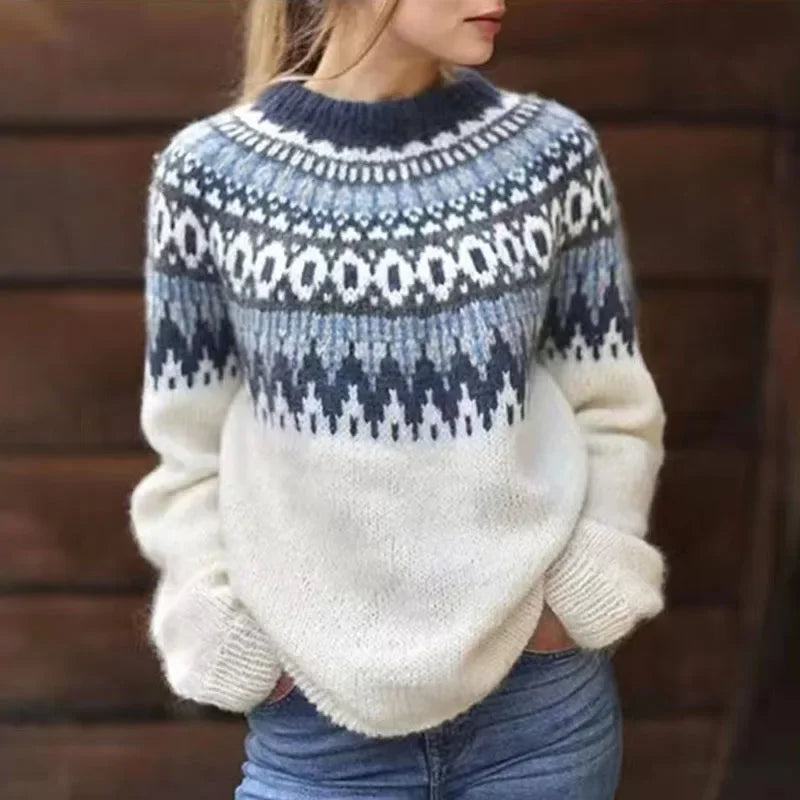Maecey – Pullover mit nordisch inspiriertem Muster, Ansicht 1