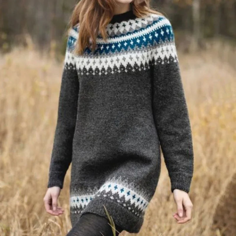 Althea – Pullover mit nordisch inspiriertem Muster, Ansicht 1