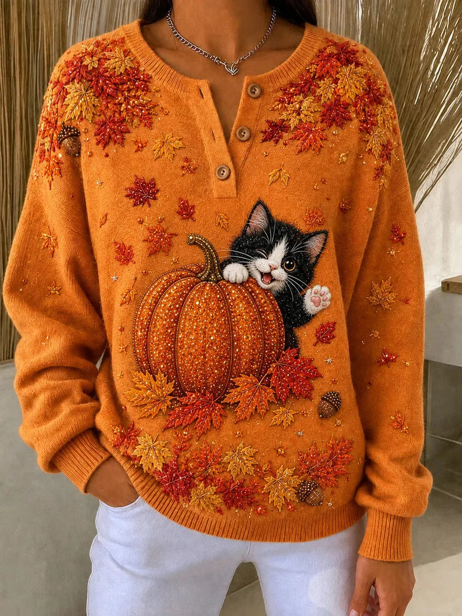 Athena | Sweatshirt mit Katzenmotiv – Produktansicht 1