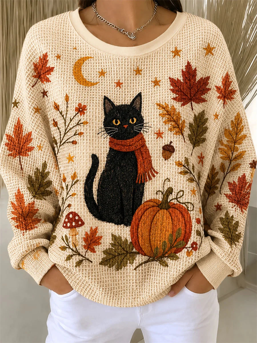 Layla | Sweatshirt mit Katzenmotiv – Produktansicht 1