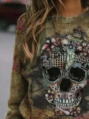 Antonella | Sweatshirt mit Totenkopfmotiv – Produktansicht 2