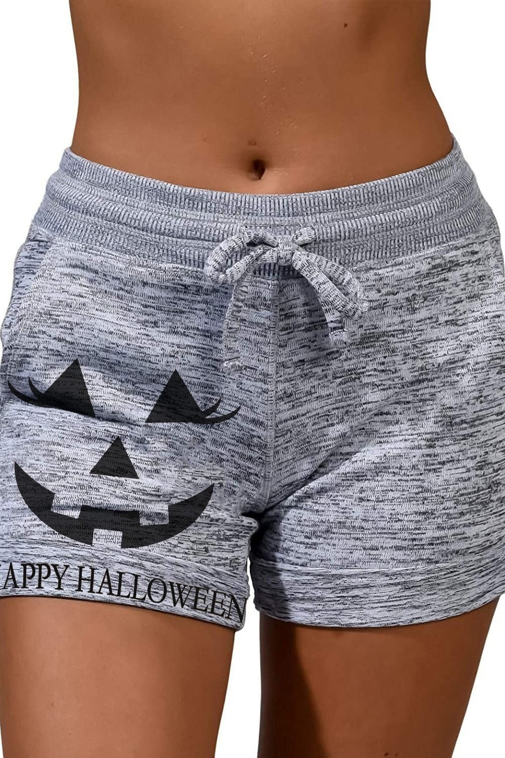Catarina | Shorts mit Kürbismotiv und Katzenmotiv – Produktansicht 2