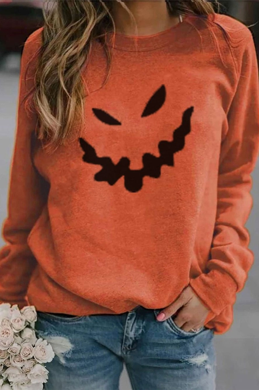 Edith | Sweatshirt mit Kürbismotiv – Produktansicht 1
