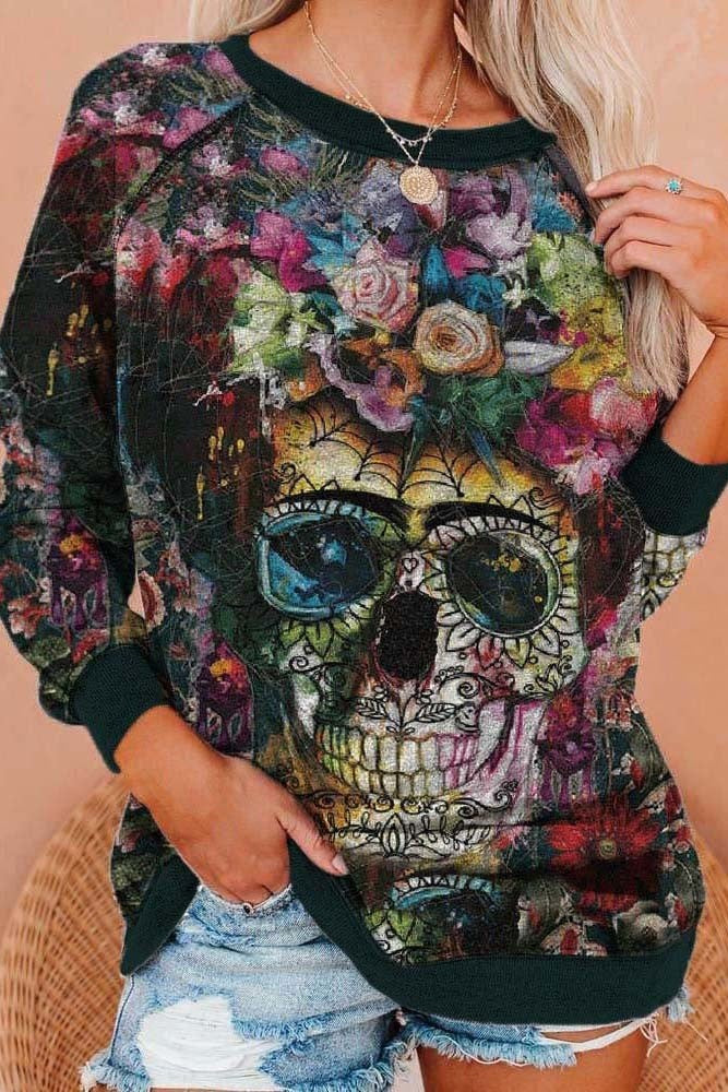 Estelle | Sweatshirt mit Totenkopfmotiv – Produktansicht 1