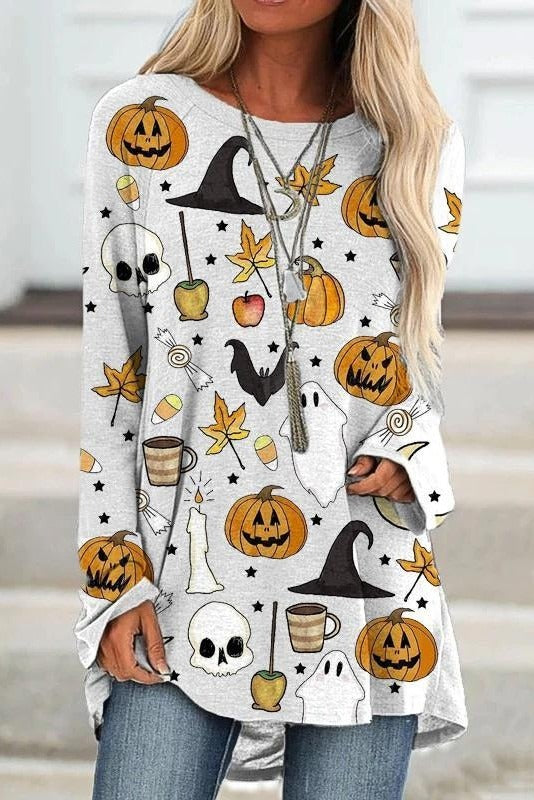 Fatima | Sweatshirt mit Kürbismotiv – Produktansicht 1