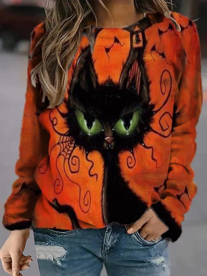 Karina | Sweatshirt mit Katzenmotiv – Produktansicht 1