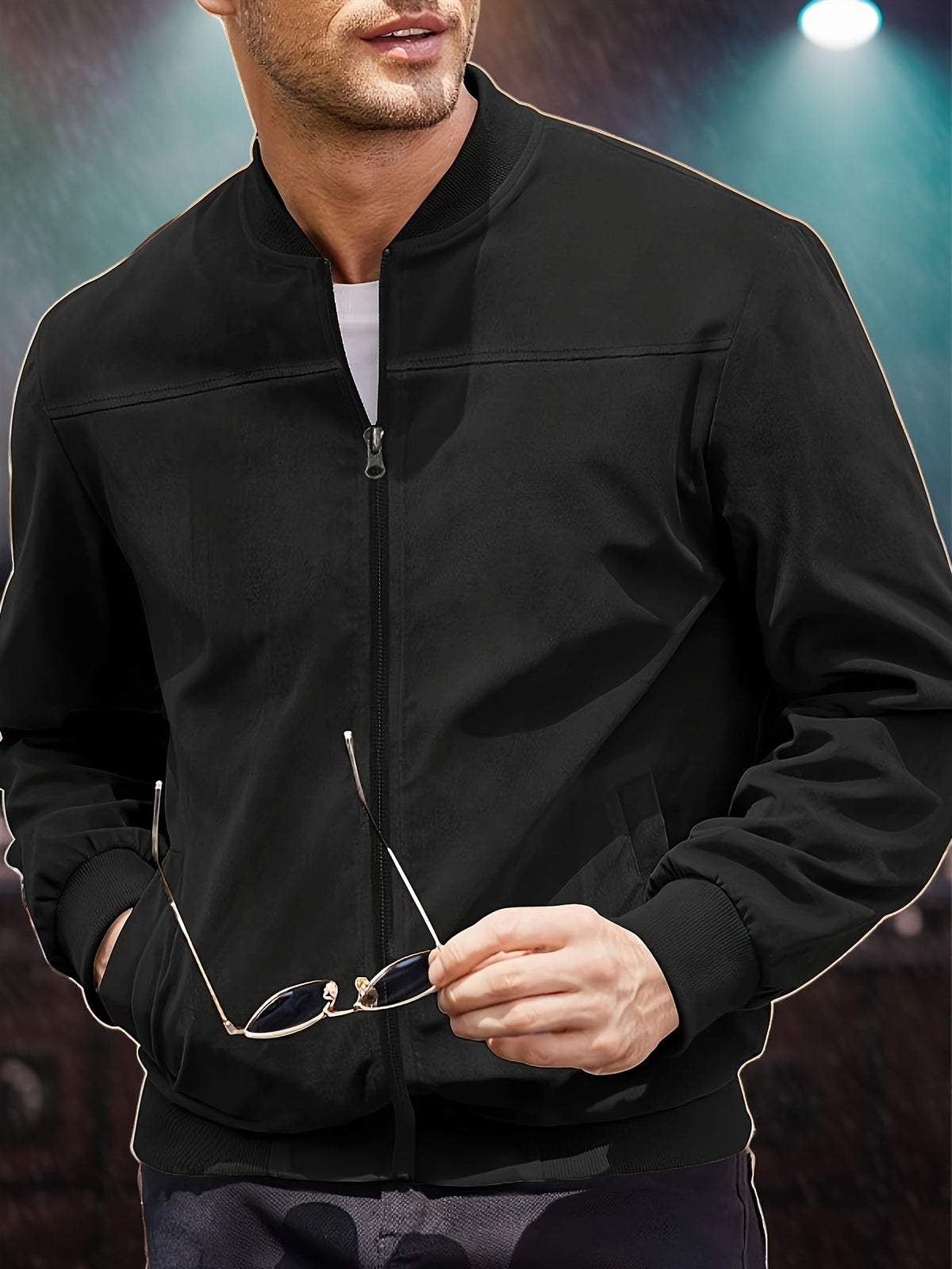 Mason - Stylish Zip-Up Jacket Hellblau