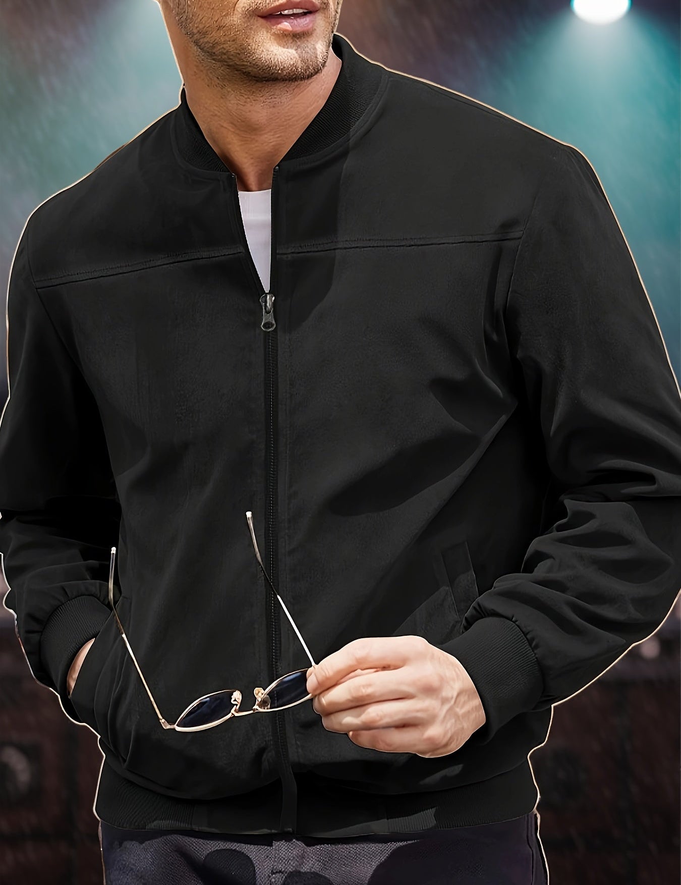 Mason - Stylish Zip-Up Jacket Hellblau