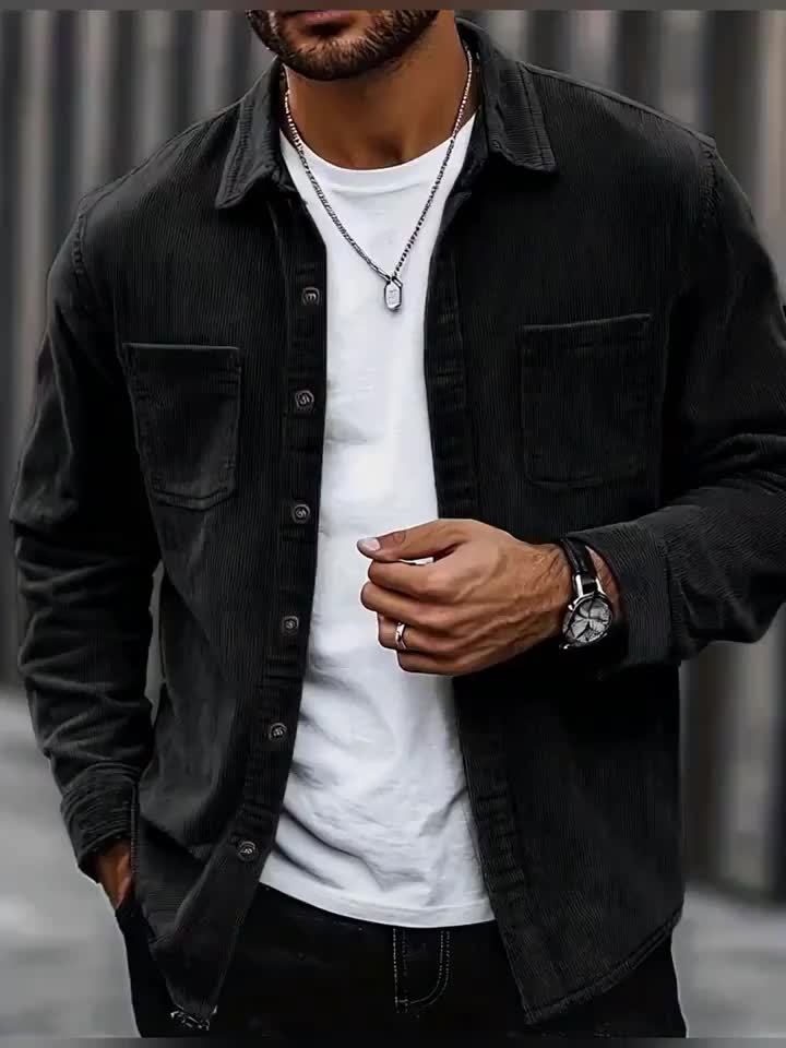 Ellison - overshirt din catifea cord, vedere 8