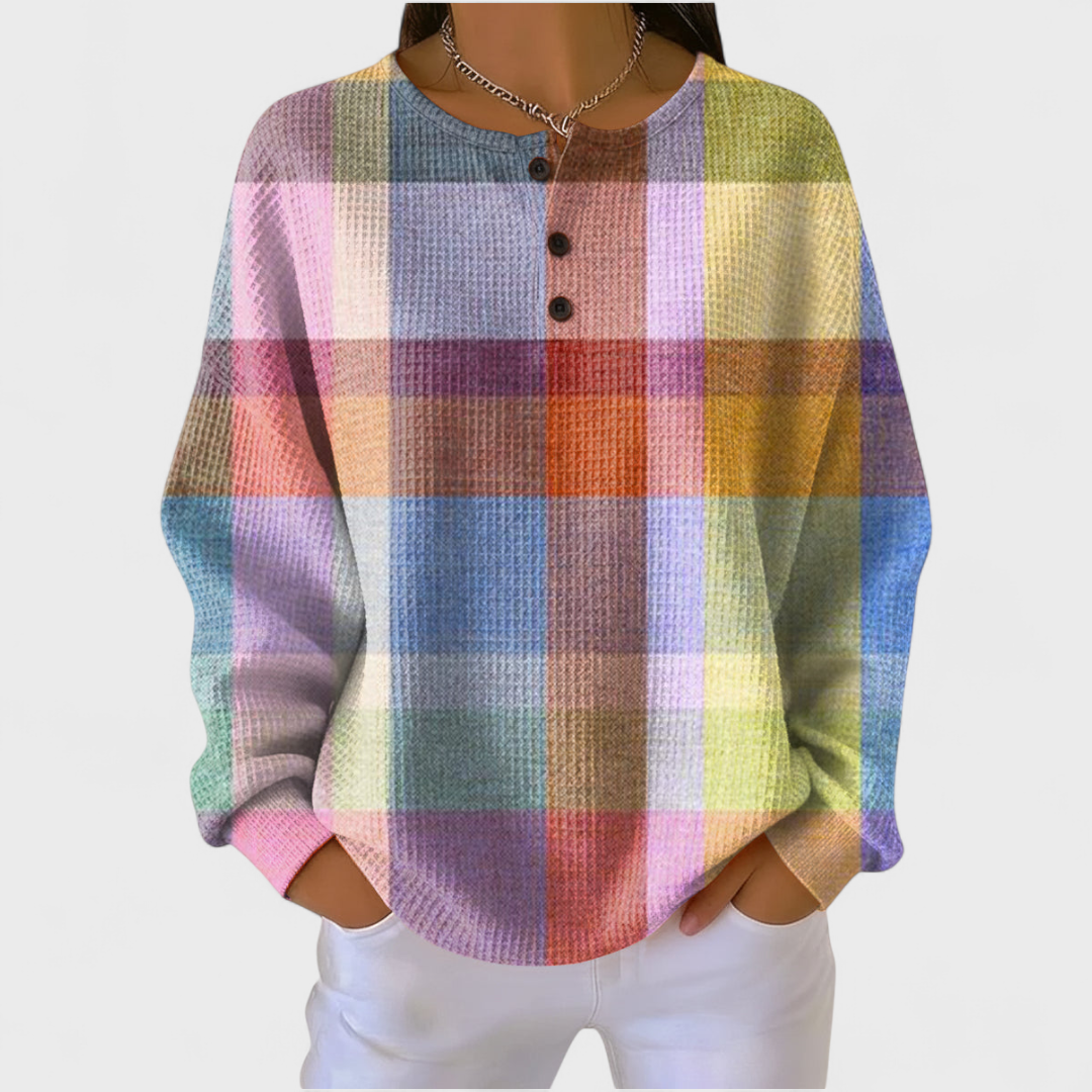 Adèle | Bunt karierter Pullover – Bild 1