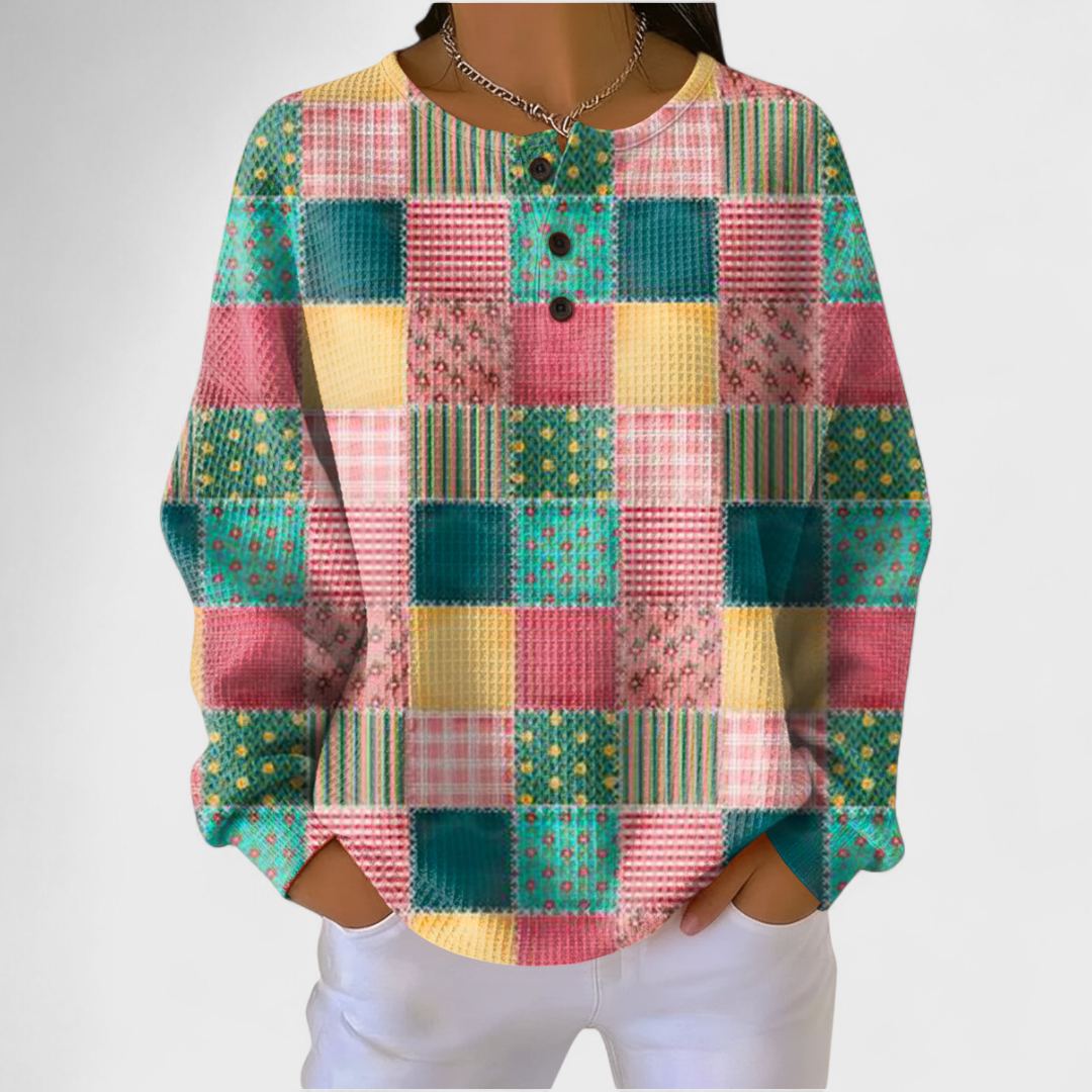 Agnes | Bunter Patchwork-Pullover – Bild 1