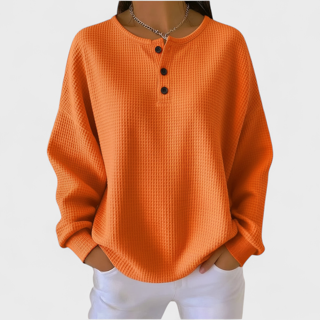Hélène | Pullover in Waffelstrickoptik – Bild 1