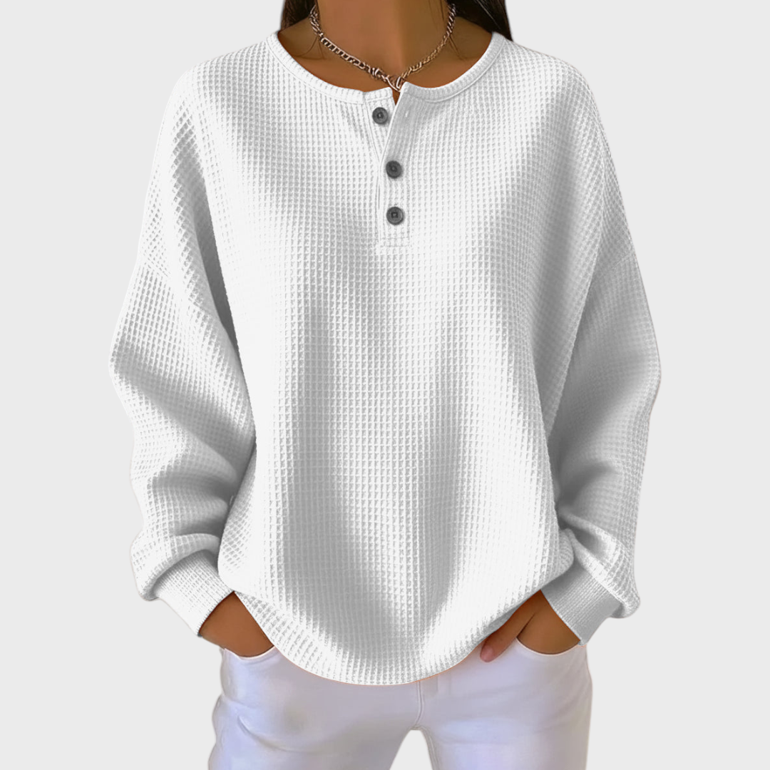 Hélène | Pullover in Waffelstrickoptik – Bild 2
