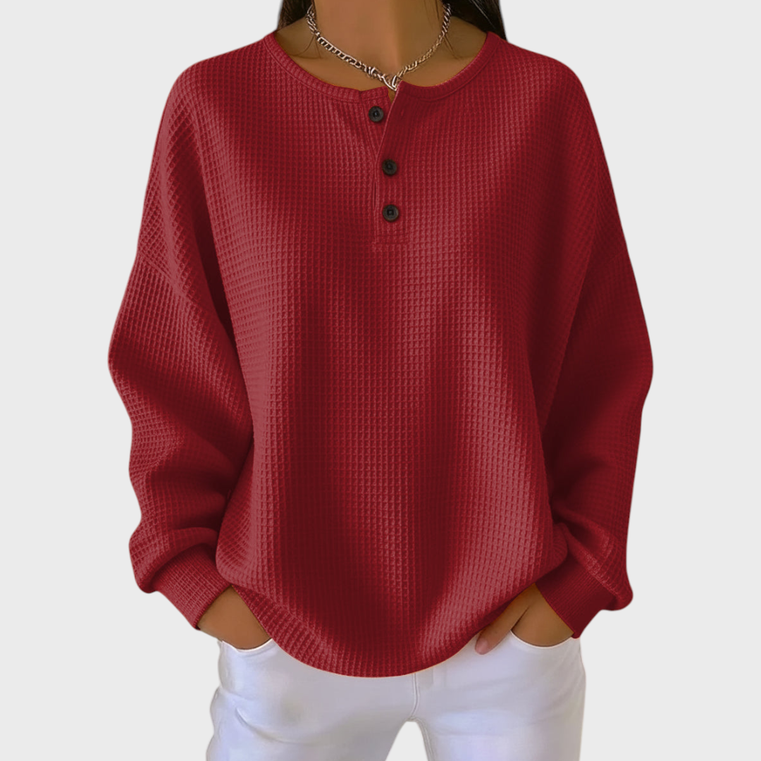 Hélène | Pullover in Waffelstrickoptik – Bild 3
