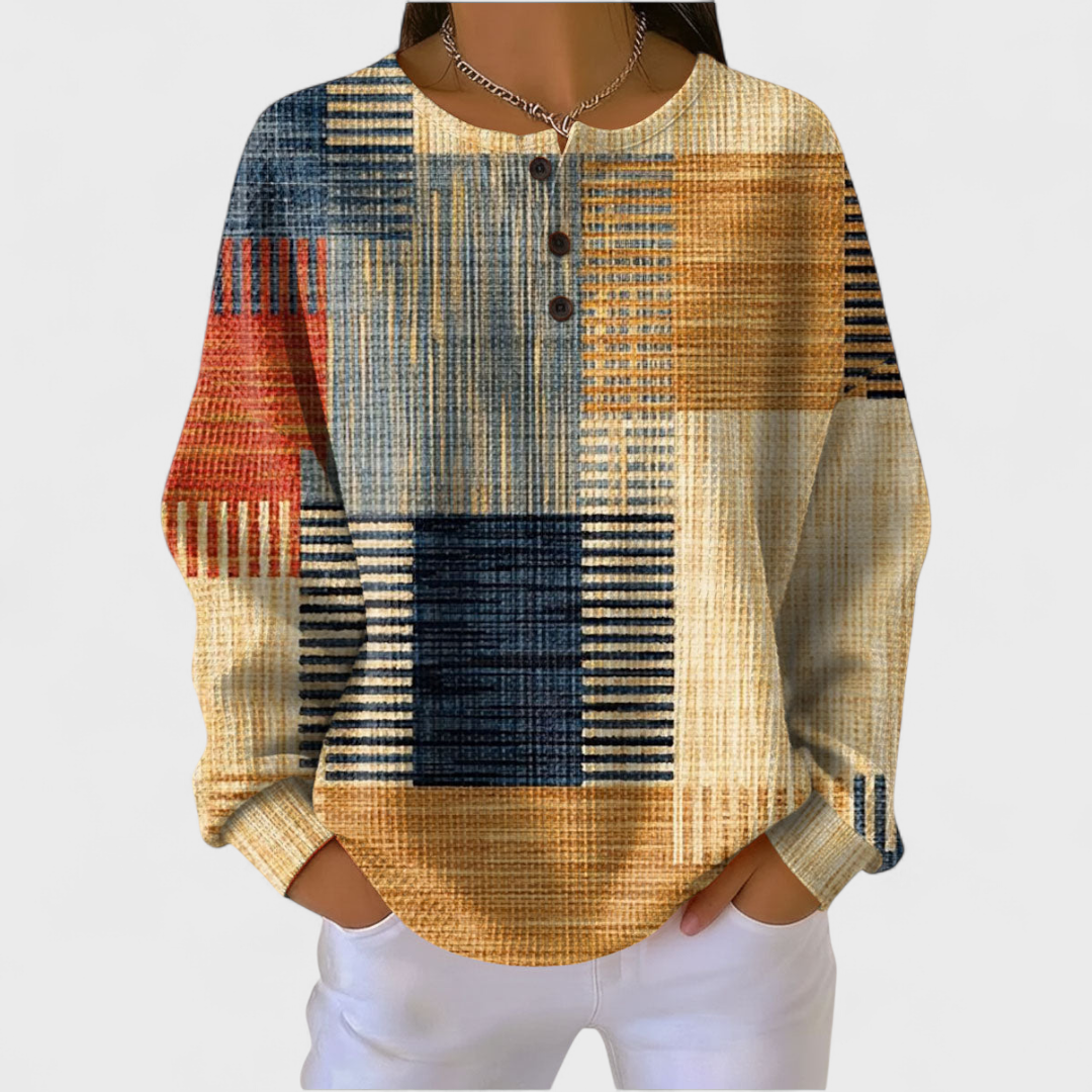 Thea | Bunter Patchwork-Pullover – Bild 1