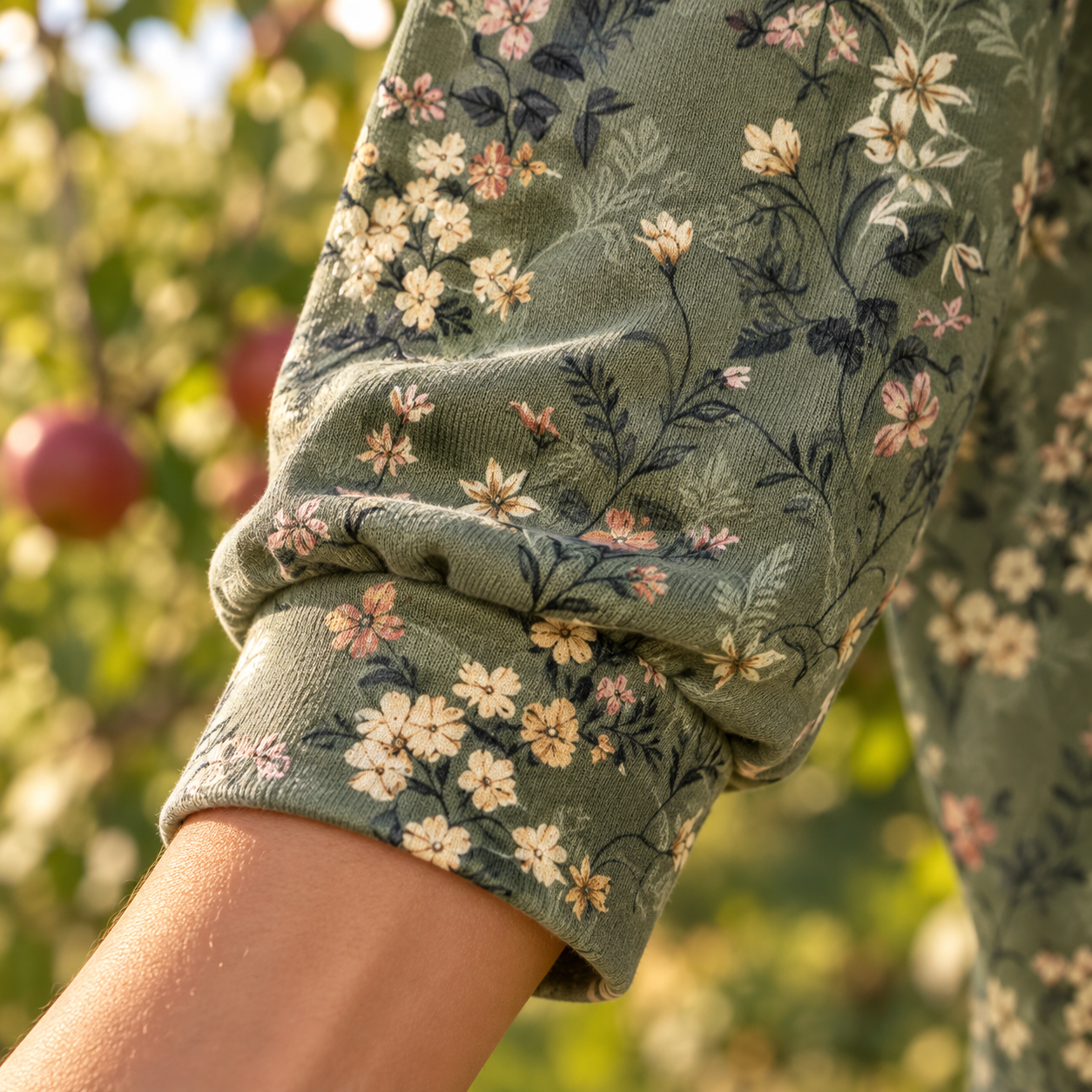 Ondine – Bequeme Strickjacke mit Knöpfen – Detailansicht von Ärmel und Bündchen