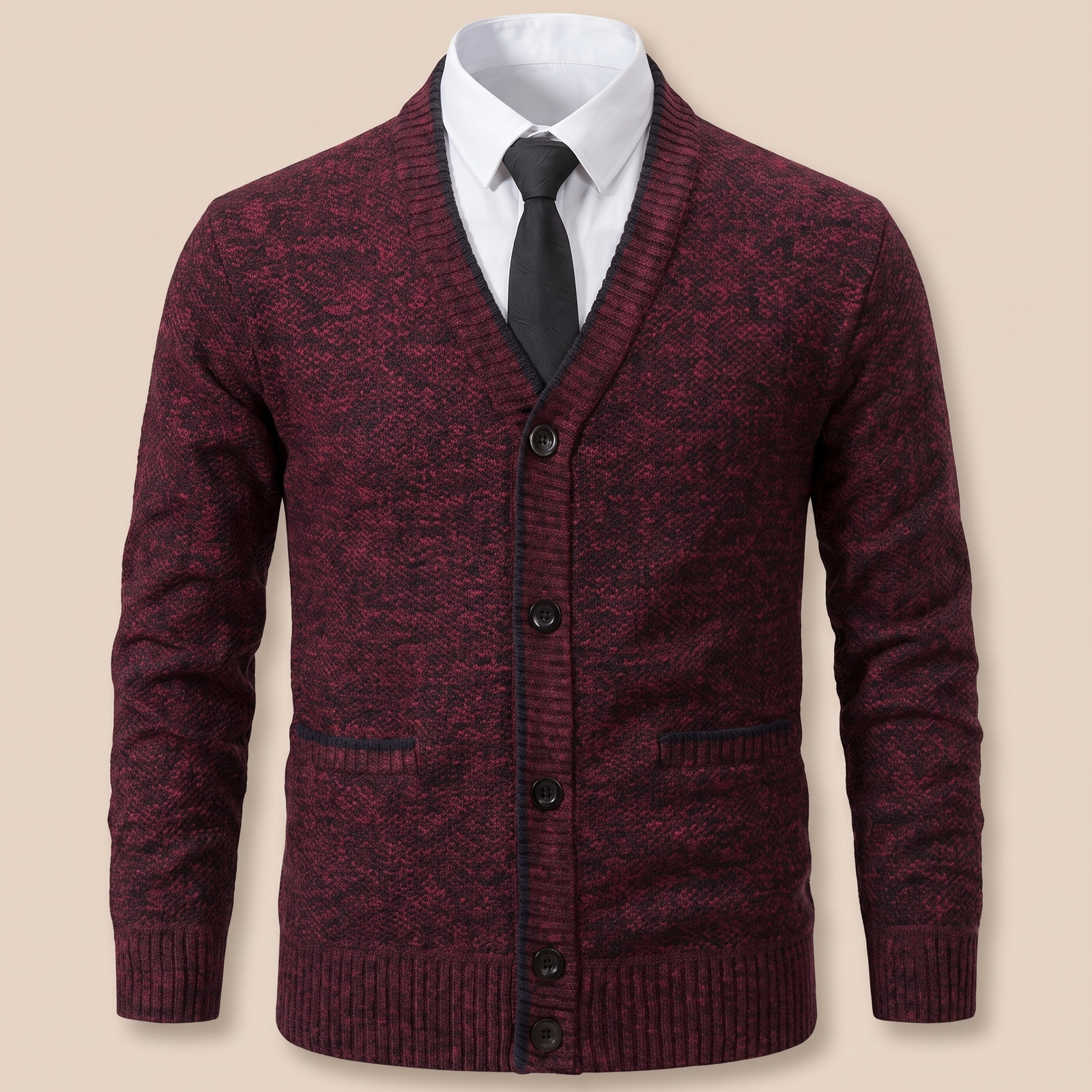 Felix | Premium-Weste mit elegantem Design – harmonisierte Studioaufnahme auf Beige #E8DED2