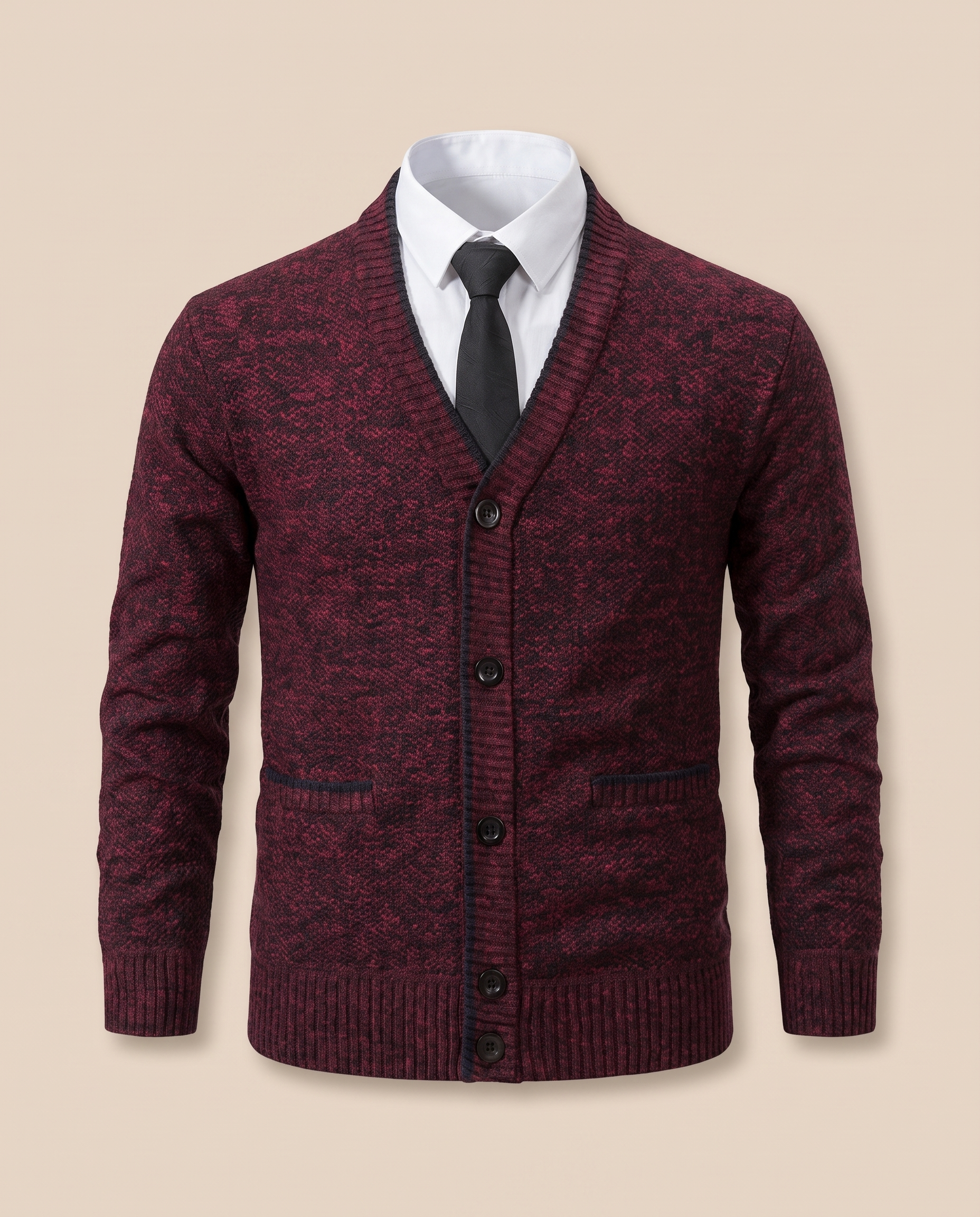 Felix | Premium-Weste mit elegantem Design – harmonisierte Studioaufnahme auf Beige #E8DED2