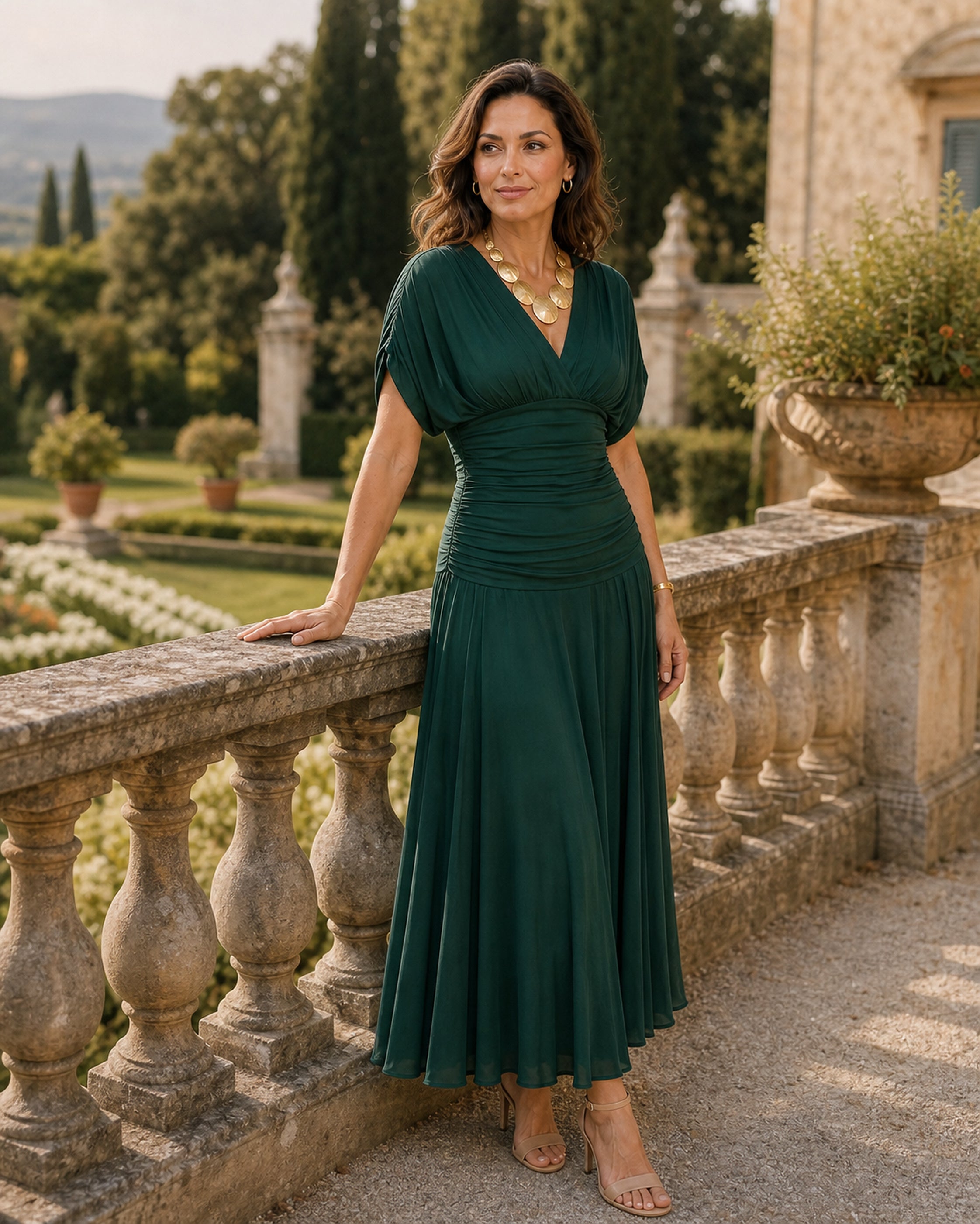 Emma – verde escuro junto à balaustrada