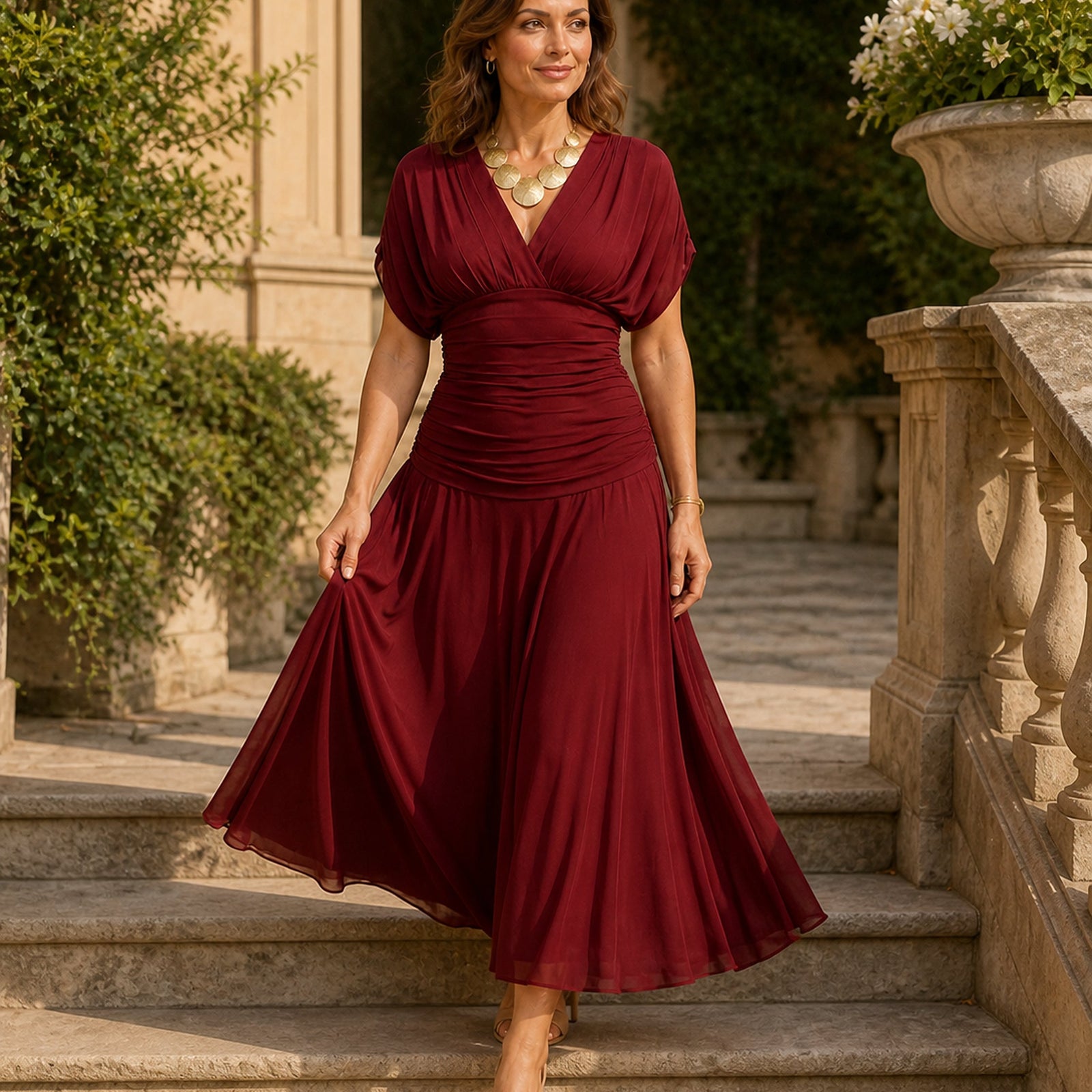 Emma – vermelho veneziano nas escadas