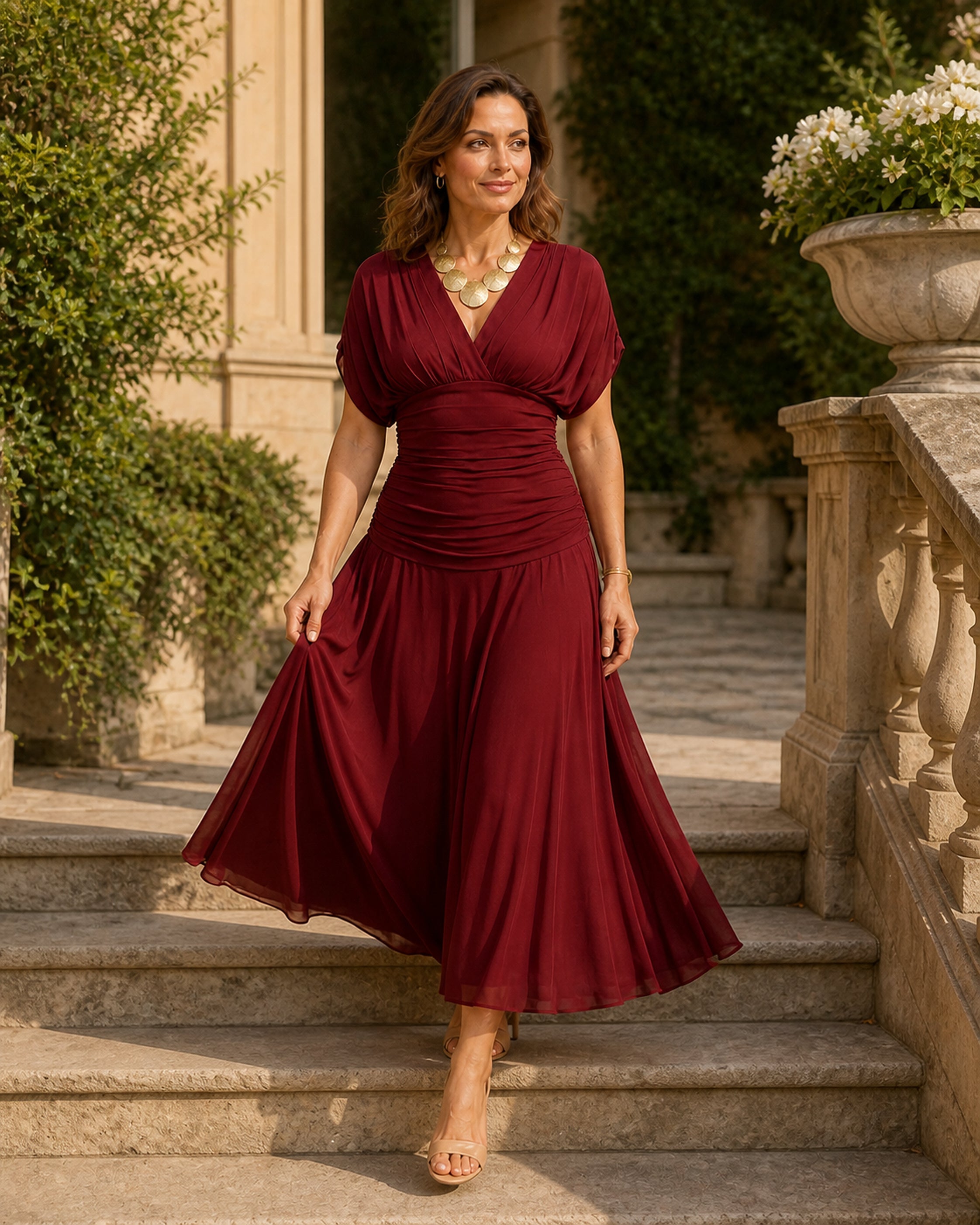 Emma – vermelho veneziano nas escadas