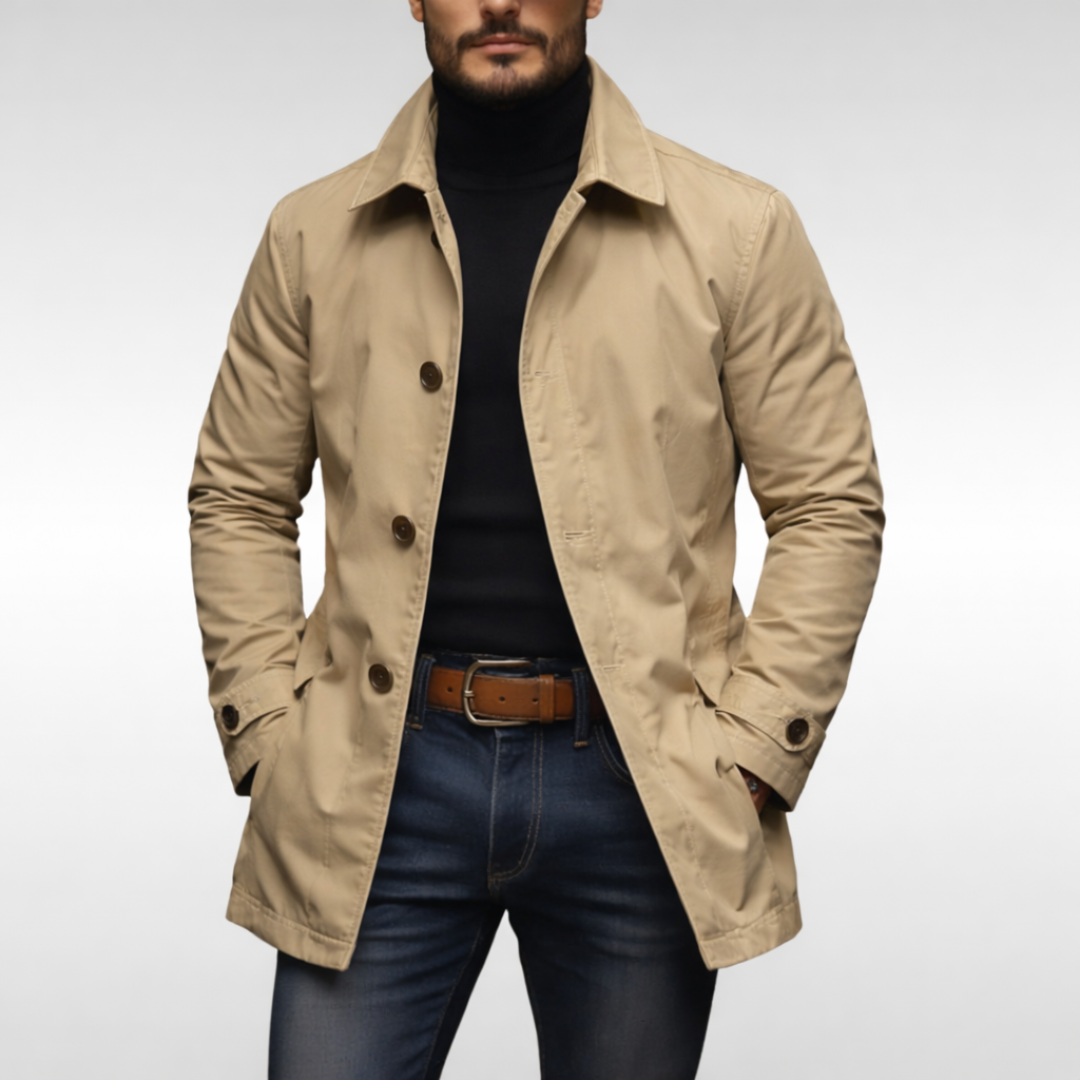 David – Klassischer Herrenmantel – Beige