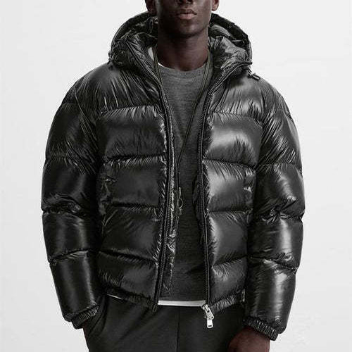 Levin – Wattierte Herrenjacke mit Kapuze – Ansicht 1