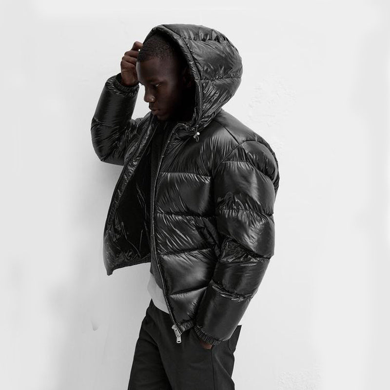 Levin – Wattierte Herrenjacke mit Kapuze – Ansicht 2