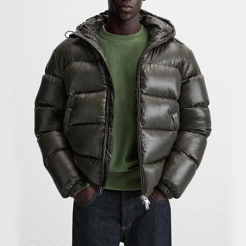Levin – Wattierte Herrenjacke mit Kapuze – Ansicht 8