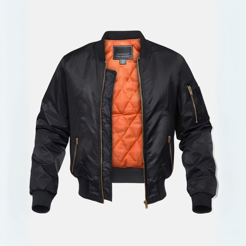Marten – Gefütterte Bomberjacke – Schwarz