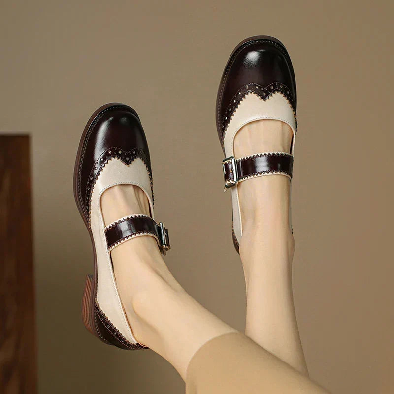 Livia | Zweifarbige Mary-Jane-Schuhe – Bild 5