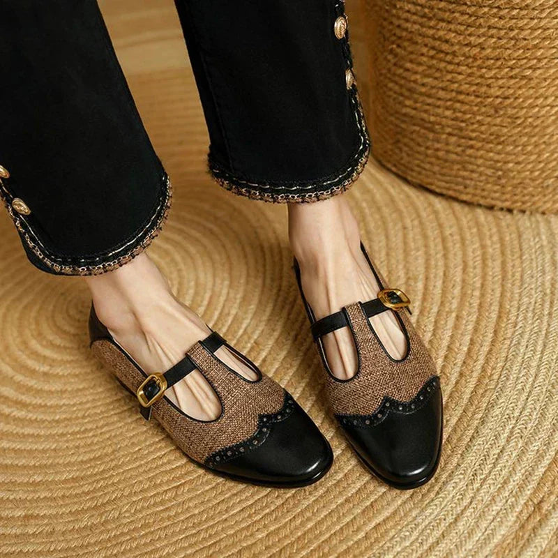 Vera | Zweifarbige T-Steg-Schuhe – Bild 1