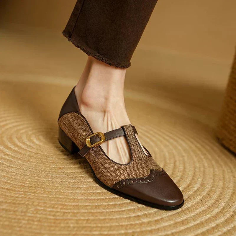 Vera | Zweifarbige T-Steg-Schuhe – Bild 4