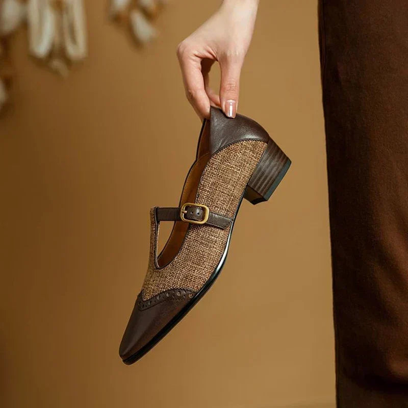 Vera | Zweifarbige T-Steg-Schuhe – Bild 6