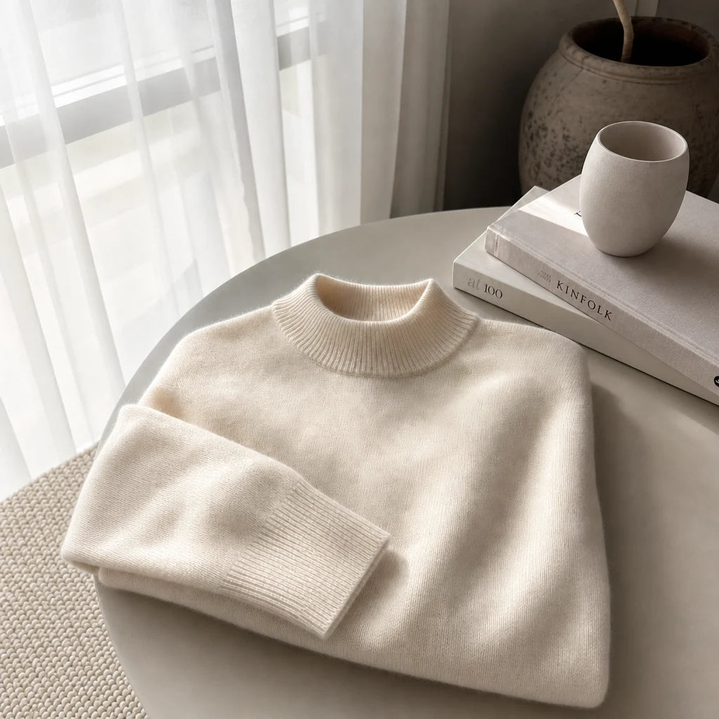 Damen Kaschmirpullover mit Stehkragen – Bild 8