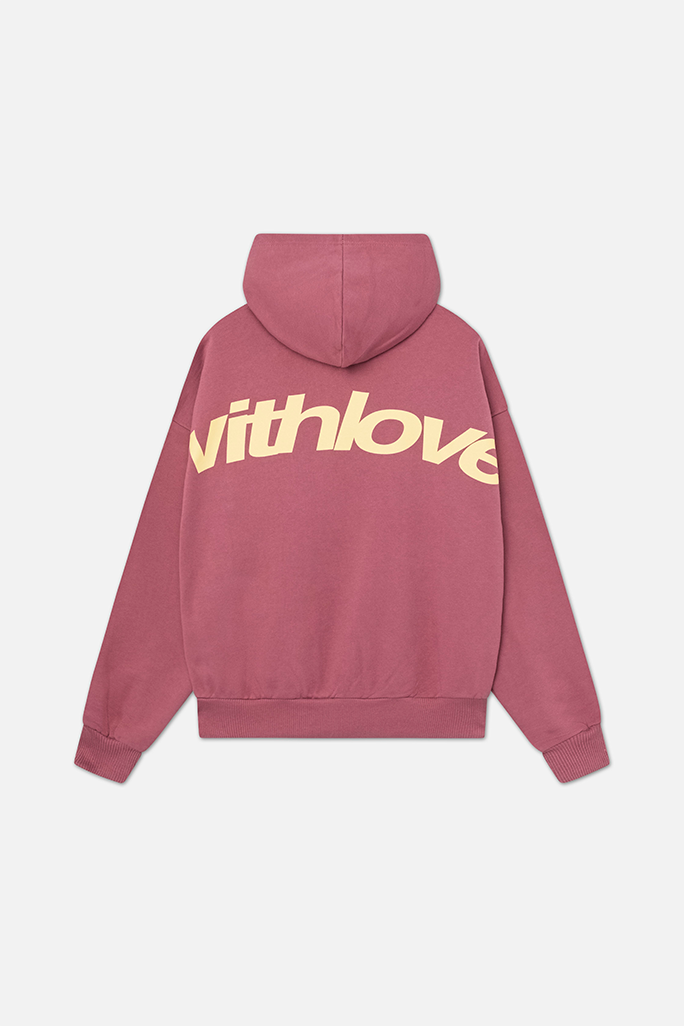Rosa Damen-Hoodie mit Kängurutasche – Bild 4