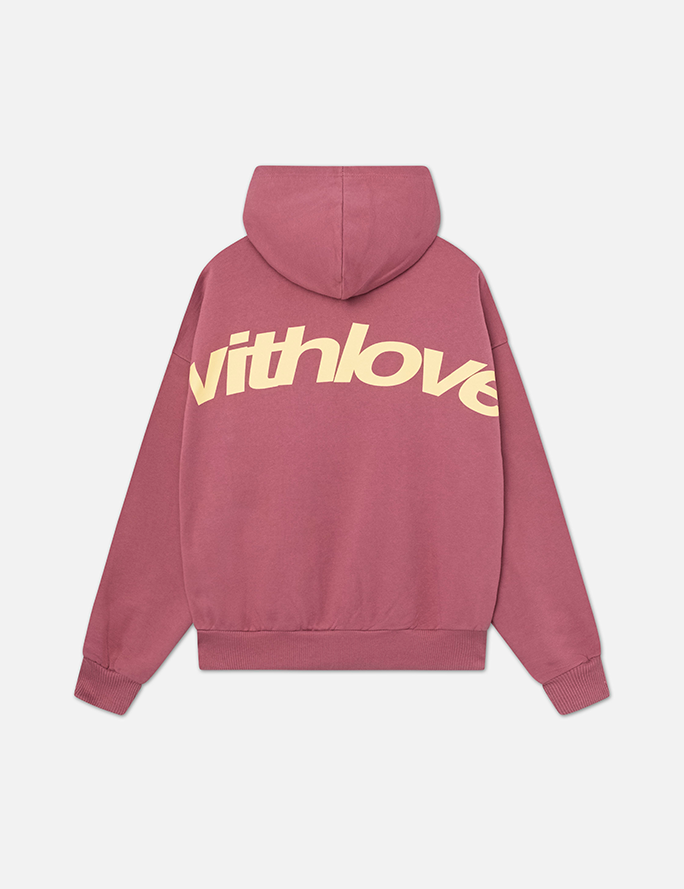 Rosa Damen-Hoodie mit Kängurutasche – Bild 4