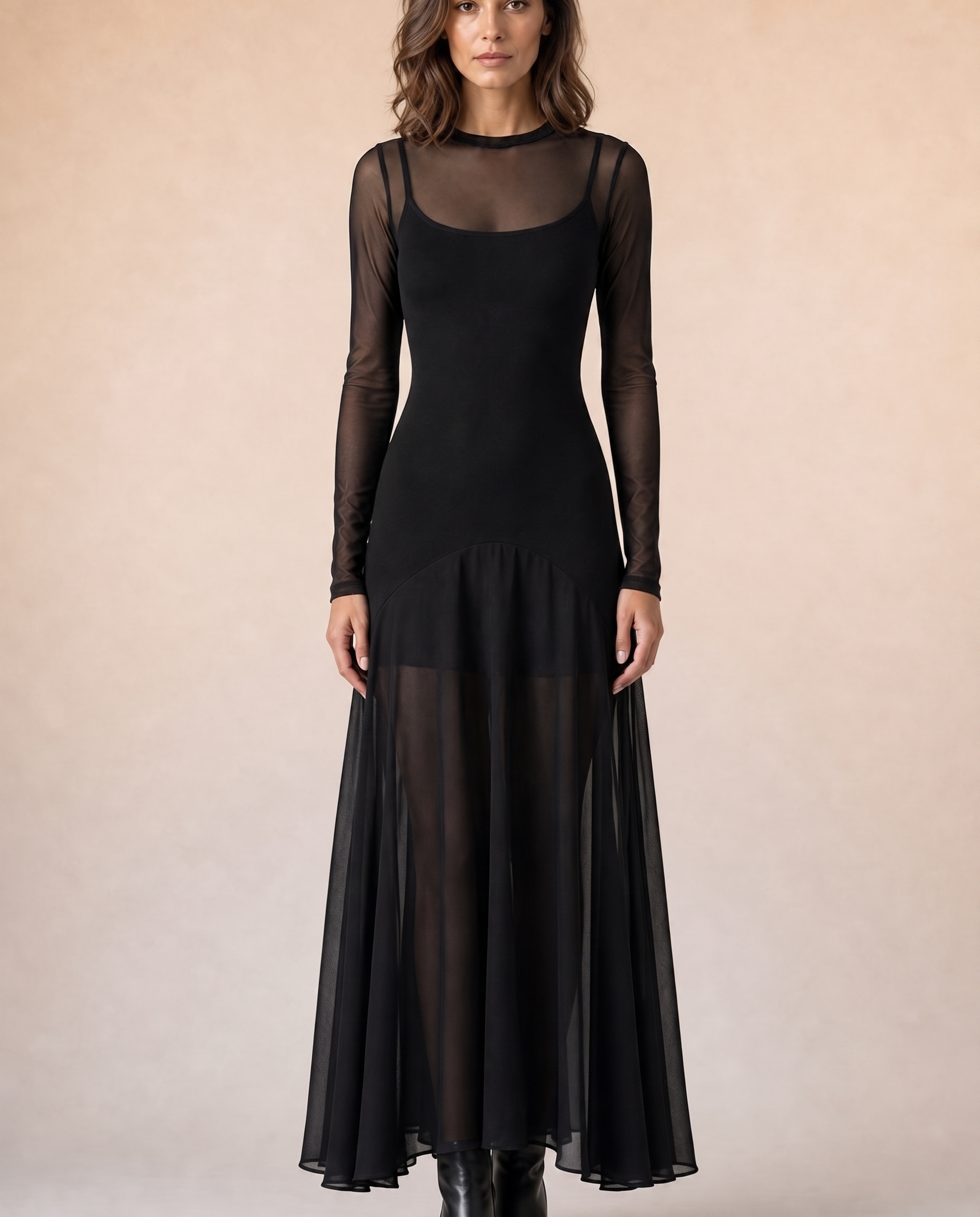 Abendkleid harmonized beige background block 6 item 19