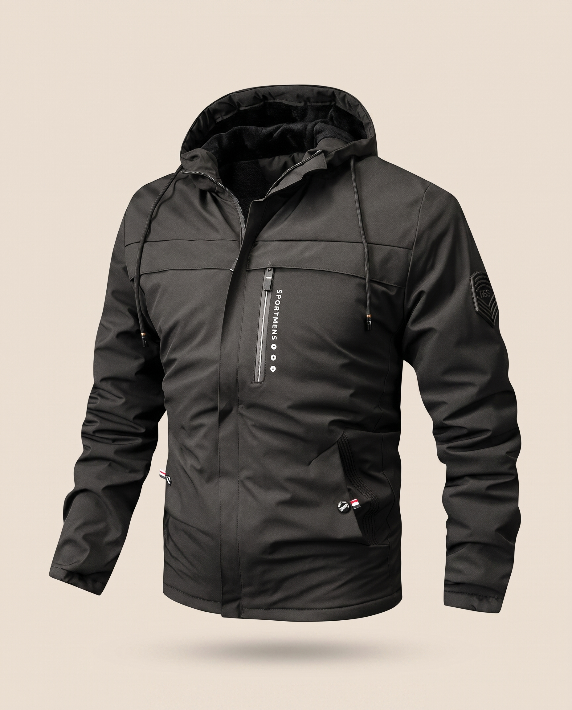 Herrenjacke Block 4 1 – beige Hintergrund