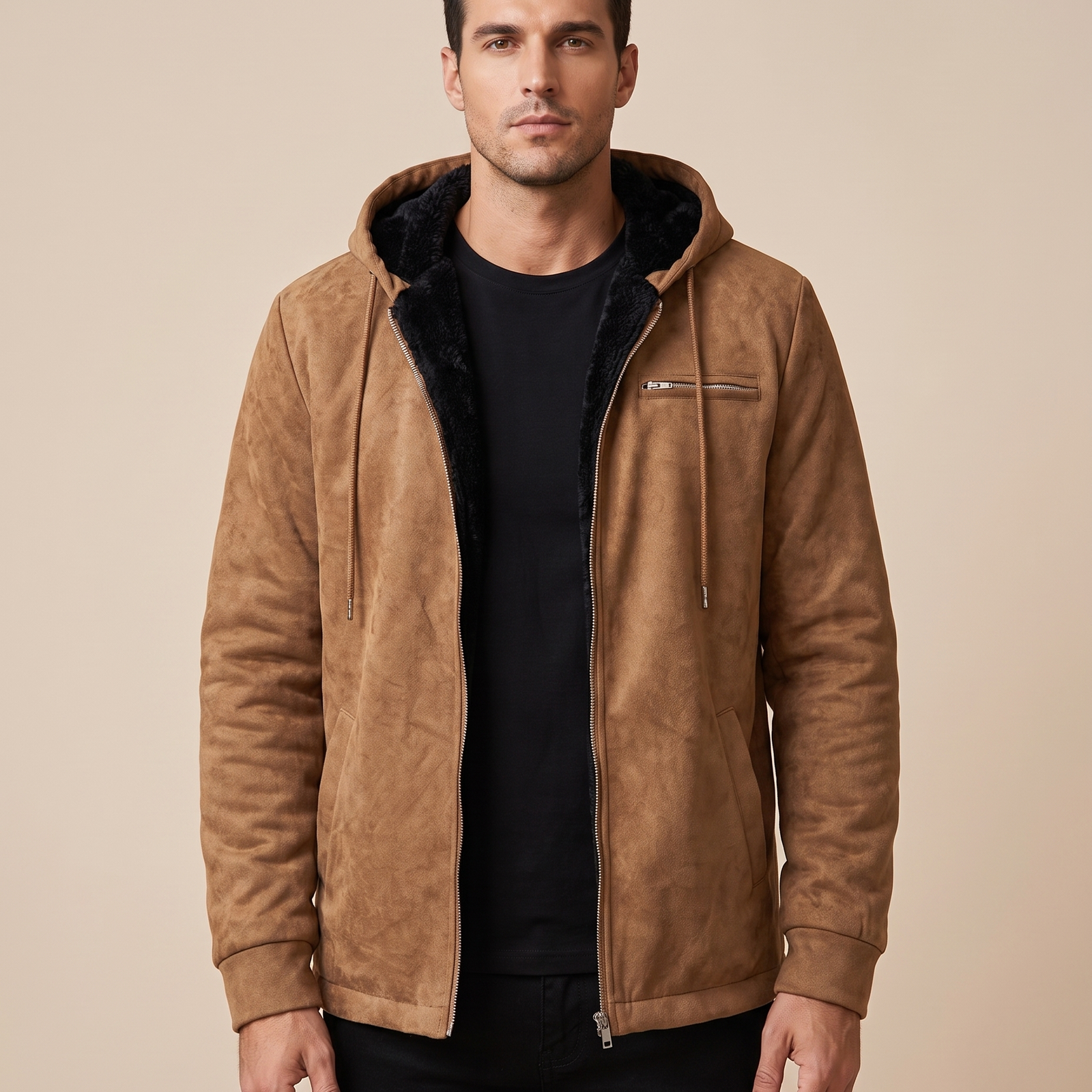 Herrenjacke Block 4 3 – beige Hintergrund