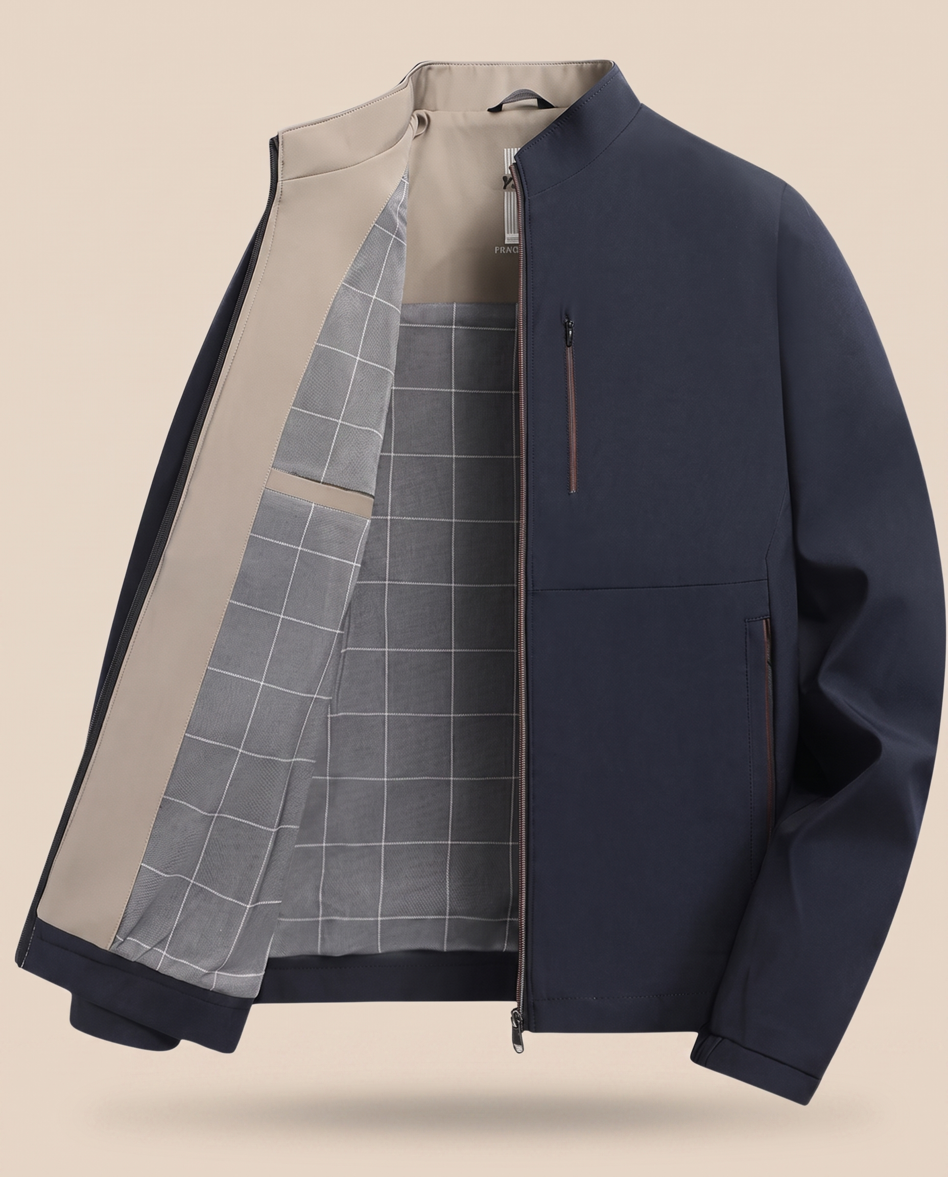 Herrenjacke Block 4 7 – beige Hintergrund